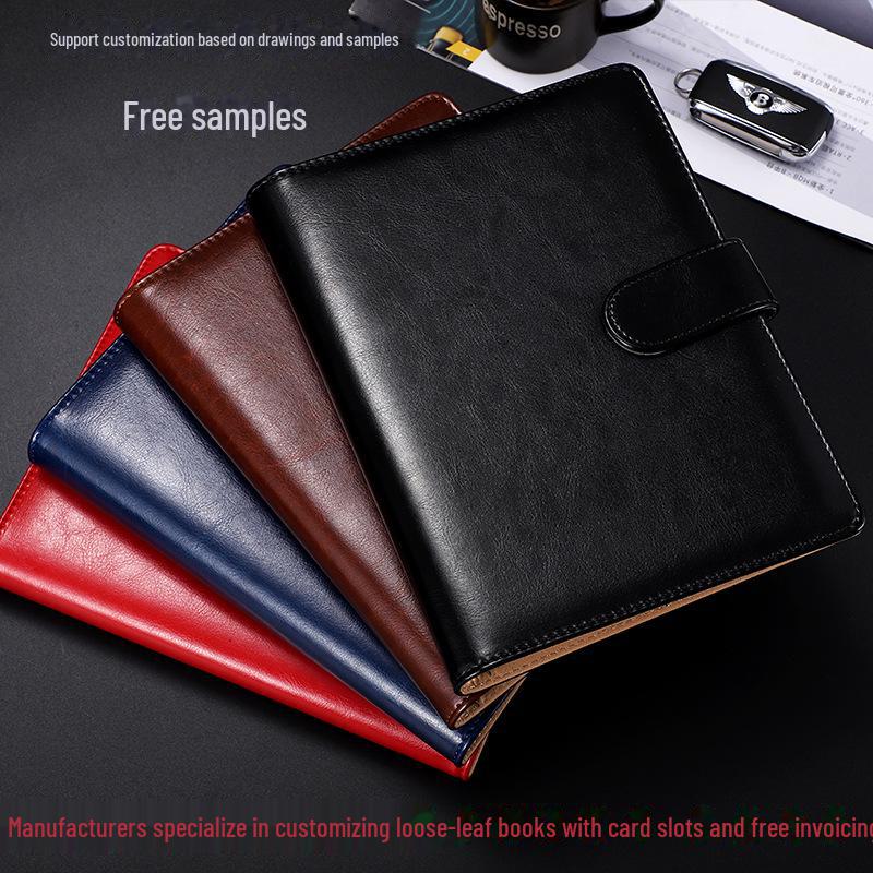 Набор из кожаных блокнотов с магнитной застежкой — с возможностью нанесения логотипа, включает блокноты формата A5 и B5 с отрывными листами в подарочной коробке