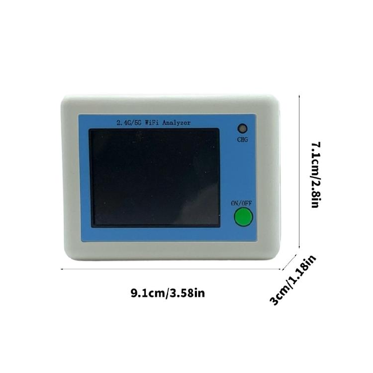 2.4Inch Color Display WIFI Signal Scanner 2.4Ghz/5Ghz Rechargeable 600mAh Battery Router Analyzable WIFI Helping Tool