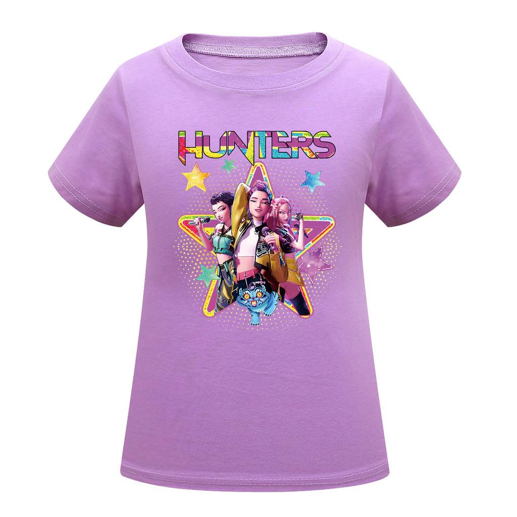 Kids Girls Anime Cartoon K-POP Printed Casual Short Sleeves T-Shirt Top