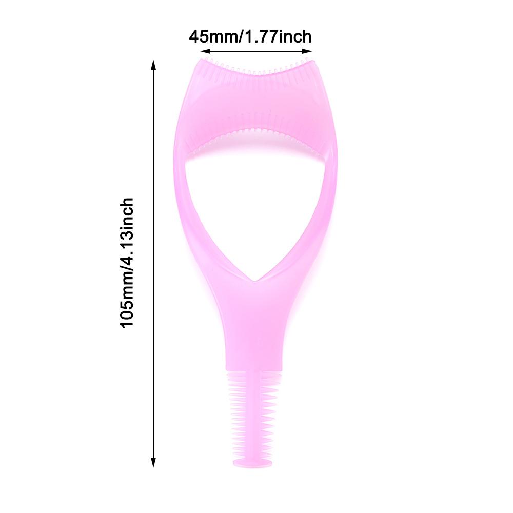 Crystal Color Random Applicator Tool 3-In-1 Eyelash Comb Template Mascara Shield Make Up Brush