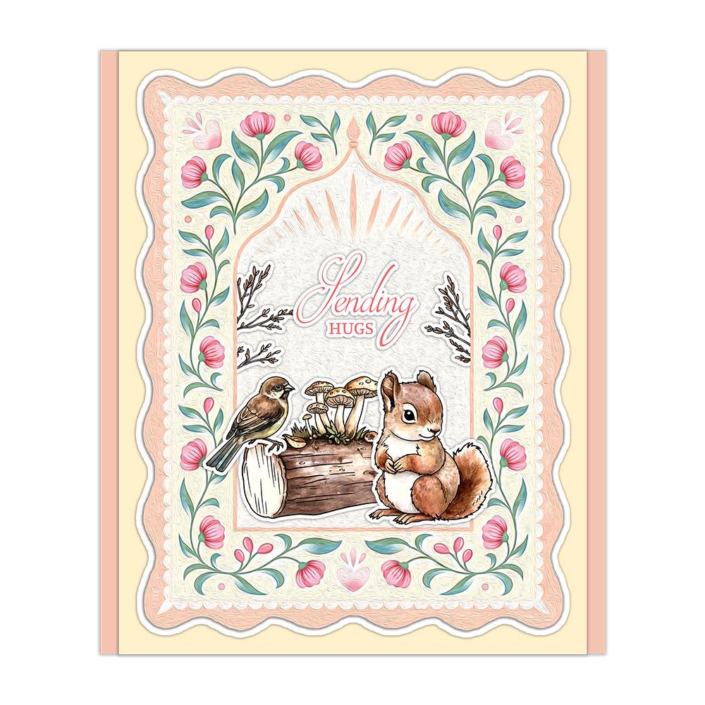 Ручная работа: Силиконовые штампы и металлические вырубки с лесными животными для ведения дневника и украшения открыток