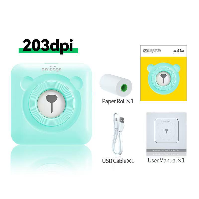 Peripage A6 Ai Li Xiong Мяу Мяу Мобильный Bluetooth Термальный Мини Фотопринтер.