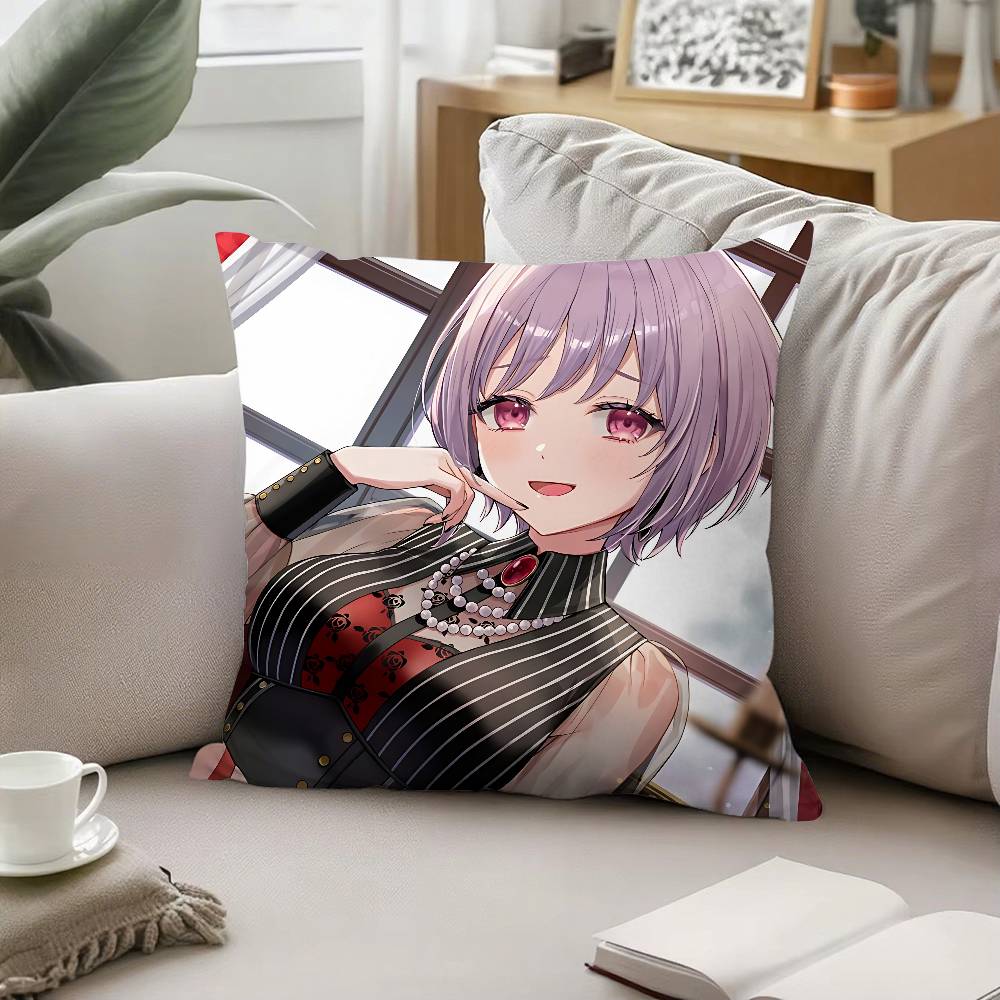 BBang Dream Ave Mujica Cartoon Pillow Case Sofa Decorative Cushion Covers Dustproof And Miteproof Invisible Zipper