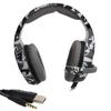 Wired Gaming Headphone Computer Stereo Headset with LED Light Microphone USB+3.5mm Port