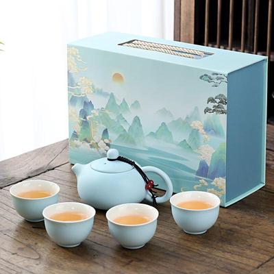 Керамический набор для кунг-фу чая Shangqi Звездный Синий в подарочной коробке