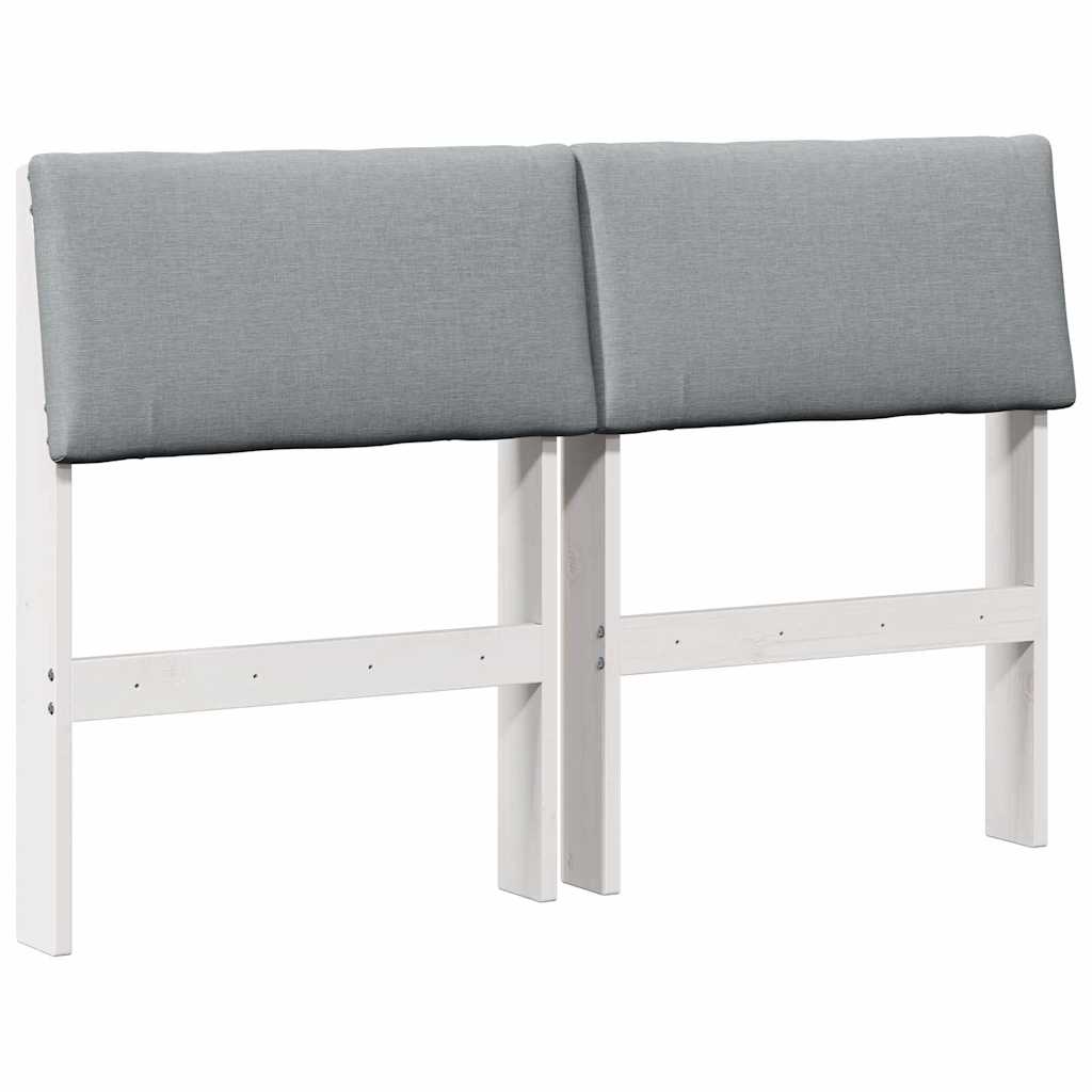 Upholstered Headboard Light Grey 120 cm Solid Pine Wood