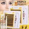 Professional DIY Segmented Eyelashes Kit - C Curl, 8-13mm, 3 Styles (Natural, Soft). Includes Tweezers, Lash Seal&Bond Newbie-friendly