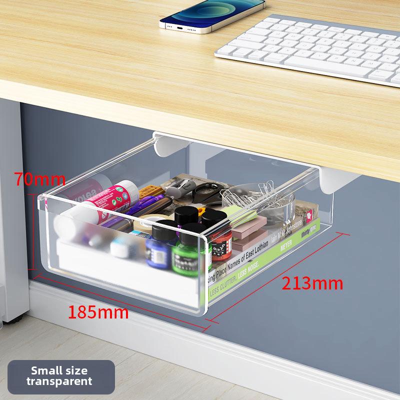 Under-Desk Hidden Drawer Storage Box for Office Workstation