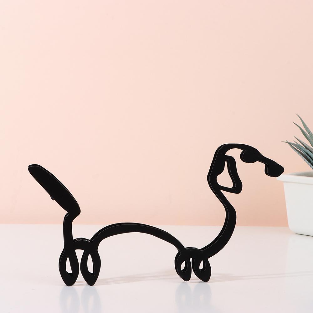 Бульдог, такса, лабрадор, простая статуя, художественная фигурка, абстрактный орнамент собаки, современная скульптура животного