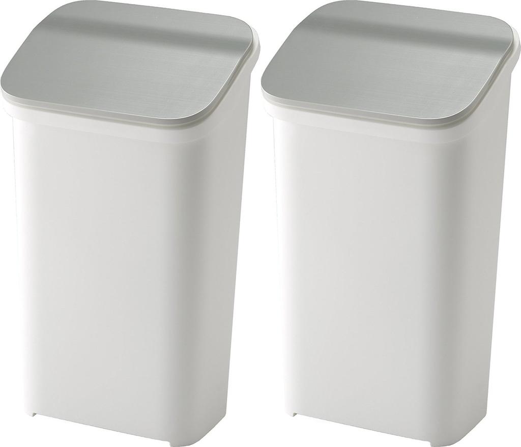 Squirrel Trash Can Push Dust Box Slow Opening Lid Metal 19L Smooth 20 Set of 2