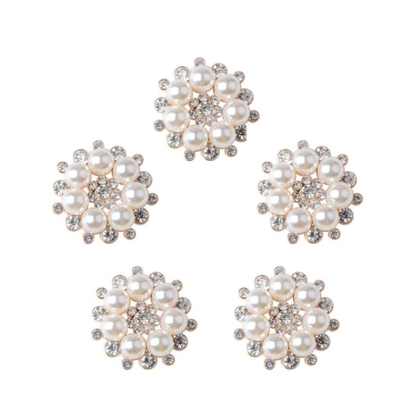 Элегантная пуговица с искусственной плоской спинкой, изысканные украшения, жемчуг, кристалл, цветок, горный хрусталь