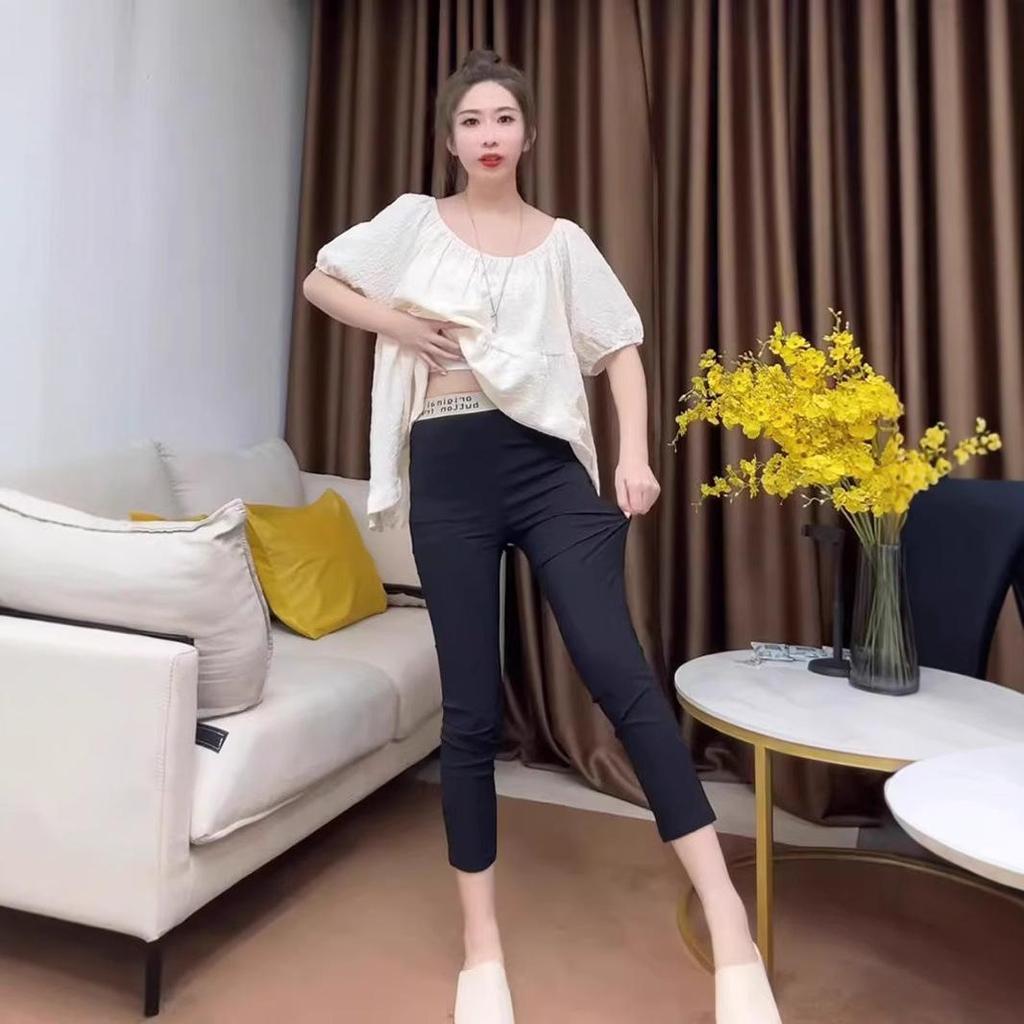 Европейские женские брюки из эластичной кожи с высокой талией - летние, облегающие, быстросохнущие, черные, прямые, фасон «сигарета»