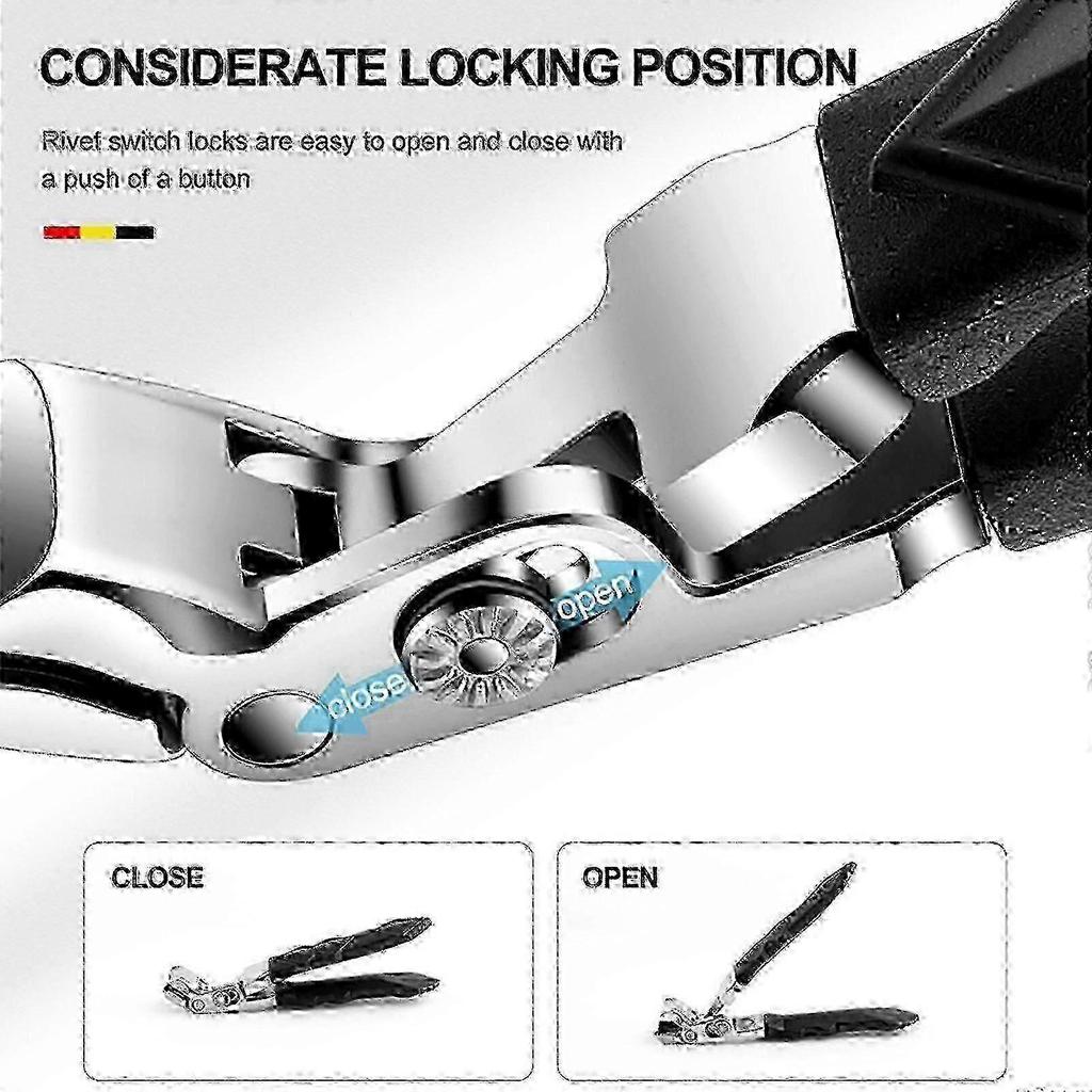 Nail Clippers for Seniors, Clipmaster Pro Toenail Clippers, Ergonomic Angled Head Senior Toenail Clipper Fast