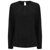 Womens/Ladies Yarn Pleat Front Long-Sleeved Blouse