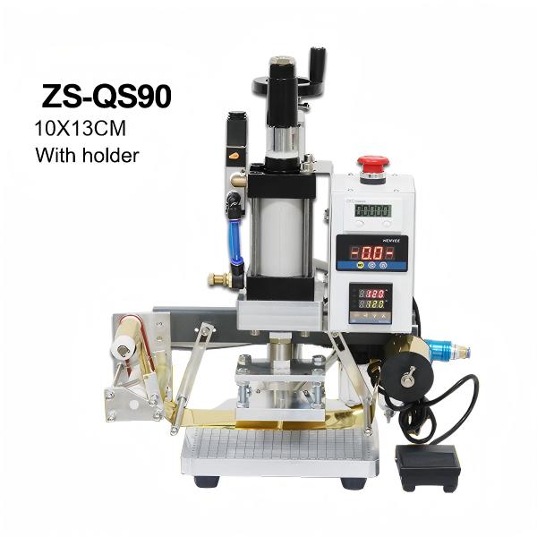 ZONESUN ZS-QS90 Пневматическая машина для тиснения фольгой Машина для горячего тиснения фольгой на коже Функция счетчика Кожаное тиснение Estampadora