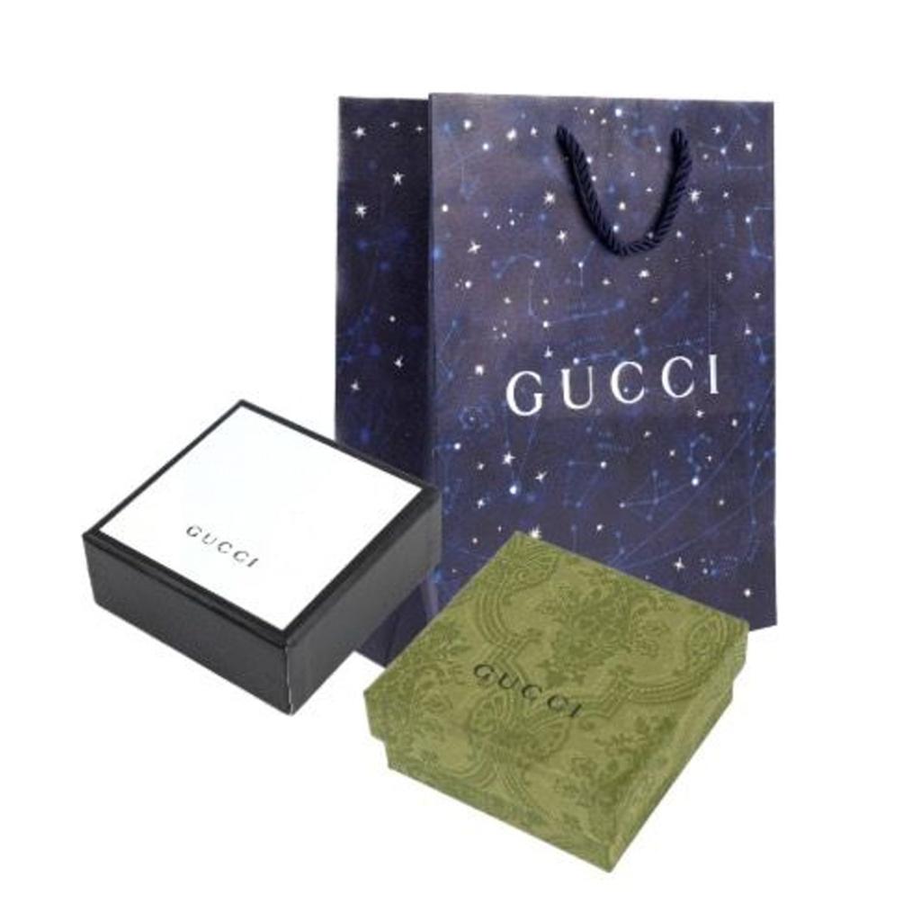 Gucci Серебряное ожерелье с подвеской в виде сердца, с логотипом YBB223512001