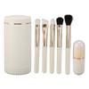 6 In 1 Makeup Brush Set Portable Synthetic Cosmetic Brushes Set for Foundation Blending Powder Eye