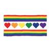 Пляжное полотенце Pride с сердцами и радугой, Красочное мягкое летнее полотенце для пляжа, бассейна, отпуска и фестиваля
