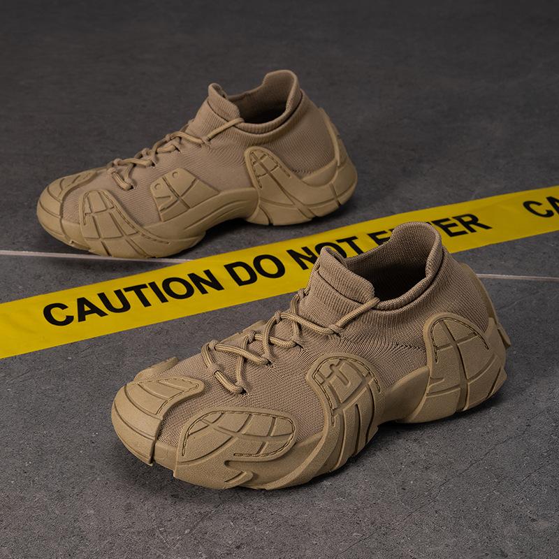 Мужская обувь Папины кроссовки Летающая вязаная сетка Универсальная повседневная обувь Дышащие одинарные кроссовки Кроссовки на платформе Летающая вязаная обувь Обувь-осьминог