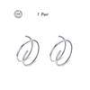 Кольцо в нос Двойное кольцо из нержавеющей стали для одинарного пирсинга, Плотное спиральное кольцо в нос 20G 8/10мм Тонкие кольца для пирсинга носа