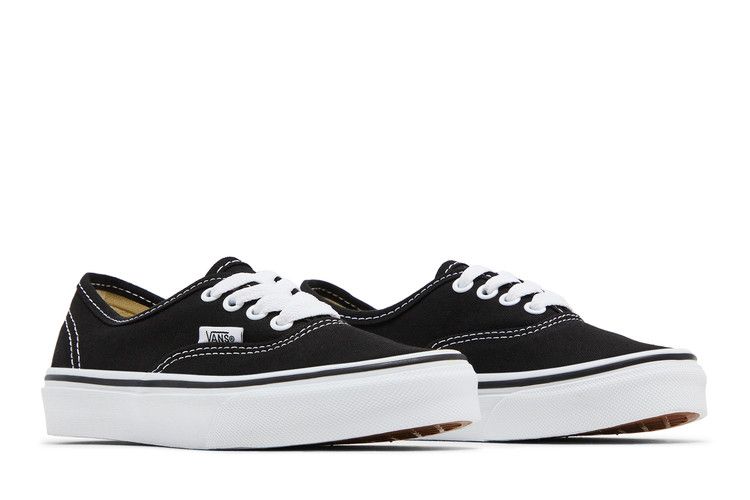 Детские кеды Vans Authentic Черные Истинно Белые (PS) Черный/Настоящий белый