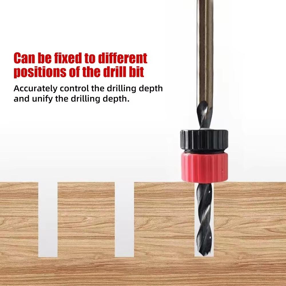 3pcs 3-5mm Drill Bit Adjustable Depth Guide Stop New Drill Depth Stop Collar Precise Drilling Tool