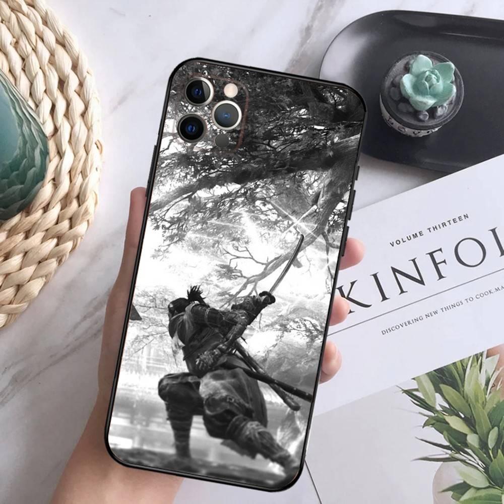 S-Чехол для телефона Sekiro Shadows Die Twice для iPhone 16,15,14,13,12 Mini 11 Pro XR,X,XS,MAX 7,8 Plus Силиконовый чехол Мягкий Черный