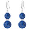 [Q4209] - Handmade Silver Earrings 'Mineralia' Lapis Lazuli Silver - 23x10 Mm
