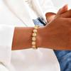 Shiny Cubic Zircon Metal Bracelet, 14K Gold Plated Chunky Link Stackable Bracelet, Fashion Elegant Jewelry For Women Girl Gift