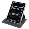 For iPad Pro 13 (2024) Case Rotating Stand PU Leather Clear Back Detachable Tablet Cover