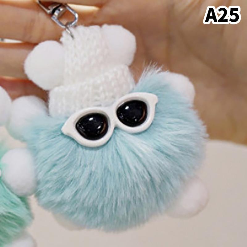 Hairball Small Coal Ball Elf Key Chain Cute Bag Pendant Female Pendant Small Monster Keychain Doll