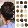 Наращивание волос, эластичные волосы G, синтетическая повязка для волос, вьющиеся волосы, прическа с пончиками, черный, коричневый, золотой парик для женщин