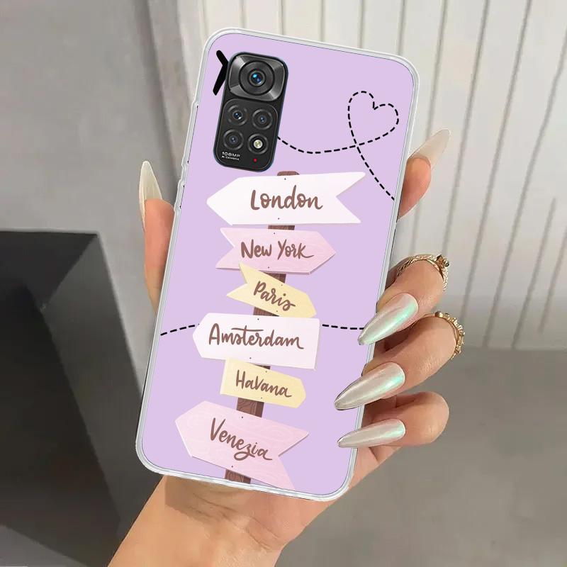 Чехол для телефона 'Карта мира, Планы путешествий' для Xiaomi Redmi Note 14 13 12S 12 11S 11 Pro Plus 11T 11E 10S 9 9S Мягкий чехол-накладка с принтом Не