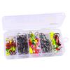 60/75Pcs Fishing Lure Hooks Kit Super Sharp Rustproof Corrosion Resistant Portable Freshwater Metal Hooks Fishing Jig Set