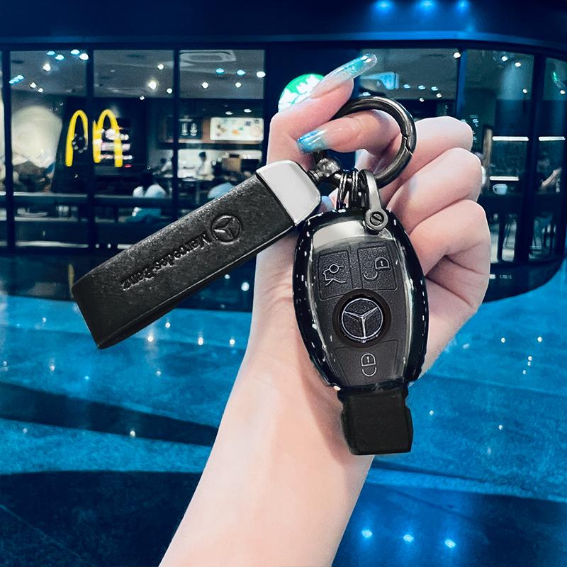 RPO5 Car Zinc Alloy Key Case Bag Metal Key Shell For Mercedes-Benz AMG C-Class S-Class GLC EQE EQS W223 X254 V297 V295 W206 S206 X206