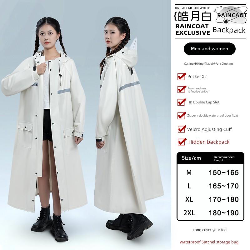 Windbreaker-Style Raincoat for Women, Long Full-Body Rain Protection Against Heavy Rain, Suitable for Electric Scooter Riders, Adult One-Piece Riding