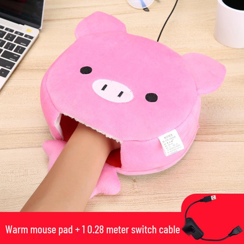 USB Нагреваемый коврик для мыши с поддержкой запястья - Флисовые перчатки-грелки для рук для мужчин