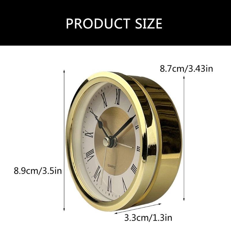 3.5inch (89мм) Часы с римскими цифрами, круглые, золотые, идеально подходят для украшения и изготовления подарков