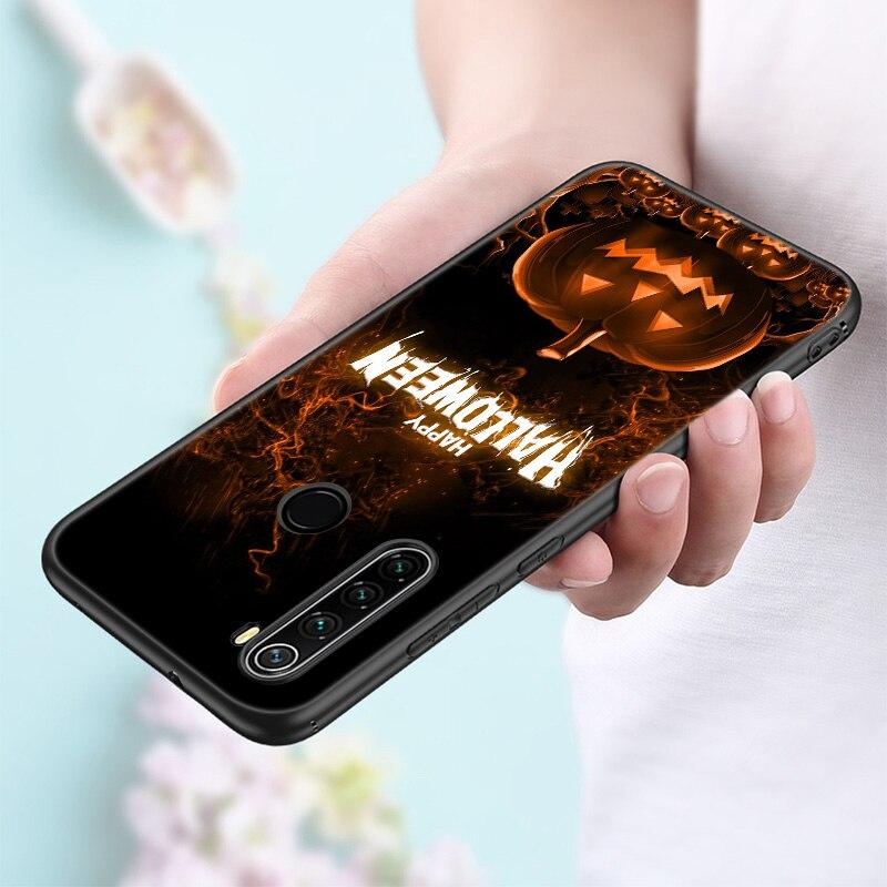 Хэллоуин счастливый праздник кот тыква чехол для телефона для Xiaomi Redmi Note 11 10 9 8 Pro 11T 10T 10S 9S 8T 9 9A 9C 9T черный мягкий чехол