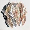 Women Spain Fashion Paisley Garden Floral Silky Shawl Scarf High Quality Wrap Headband Bufandas Muslim Hijab Sjaal 130*130Cm