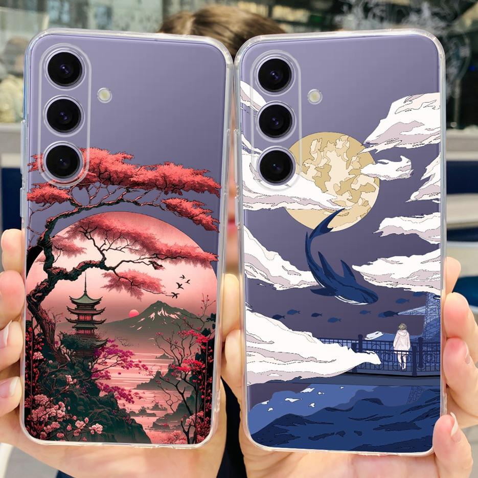 Чехол для Samsung Galaxy S24 Plus SM-S926B Милый Модный Расписной Чехол Мягкий Тонкий Чехол для Телефона Для Samsung S24 Ultra S 24 S24+ Fundas
