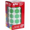 Rouleau De Gommettes Rondes - APLI - 20 Mm - Vert - 59 Feuilles - Adhésif Permanent