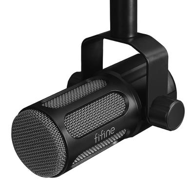 FIFINE TANK1 XLR Динамический микрофон с металлическим экранированием от электромагнитных помех, однонаправленный, для живых выступлений и стриминга, с XLR-разъемом