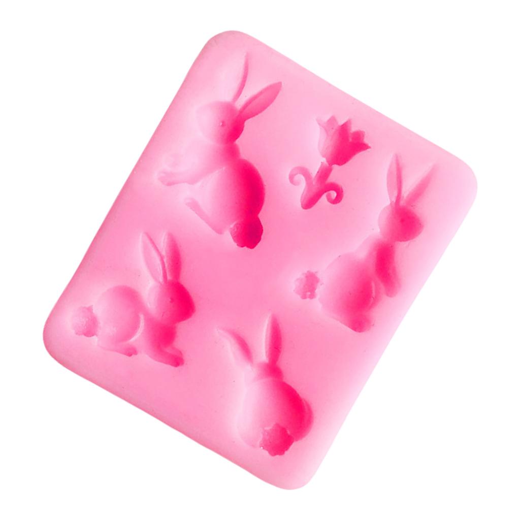 Rabbits Shape Silicone Moulds Animal Candle Molds Cake Molds Handmade Epoxy Resin Molds Plasters Molds for Candle Making