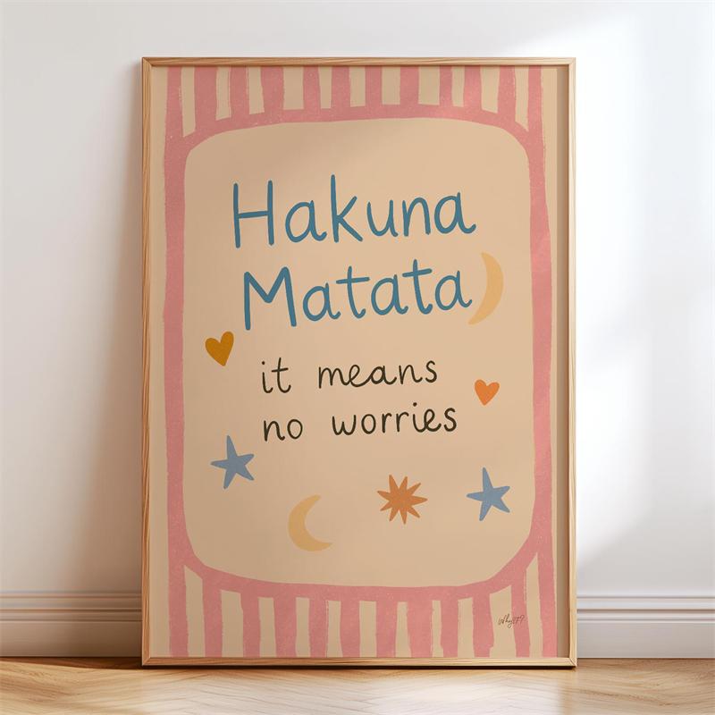 Bohemia Motivates Children's Nursery Canvas Posters Cute Animal Illustrations Wall Art Printed Pictures for Bedroom Home Decor