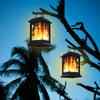 Solar Lamp Palace Lamp Garden Lamp Outdoor Garden Lawn Flame Hanging Type Can Be Inserted Into The Landscape Light Lamp