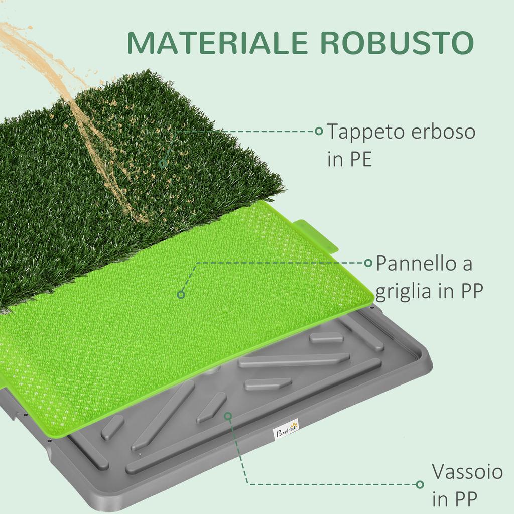 Dog Toilet with Fake Grass, Replacement Grass and Bottom Tray, 67x41cm