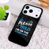 Fishing-Quote-Please-Hold Phone Case for iPhone 17 Air 16 15 11 12 14 13 Pro Max Shockproof Cover
