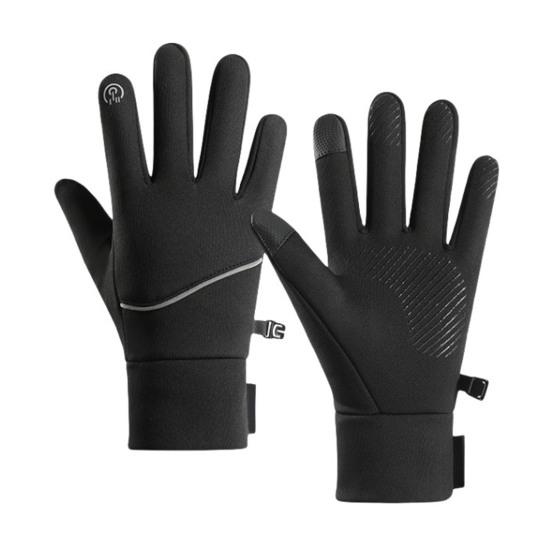 Водонепроницаемые термоперчатки для мужчин и женщин, теплые перчатки с сенсорным экраном, ветрозащитные перчатки с нескользящей ладонью для езды на велосипеде, катания на лыжах, пеших прогулок