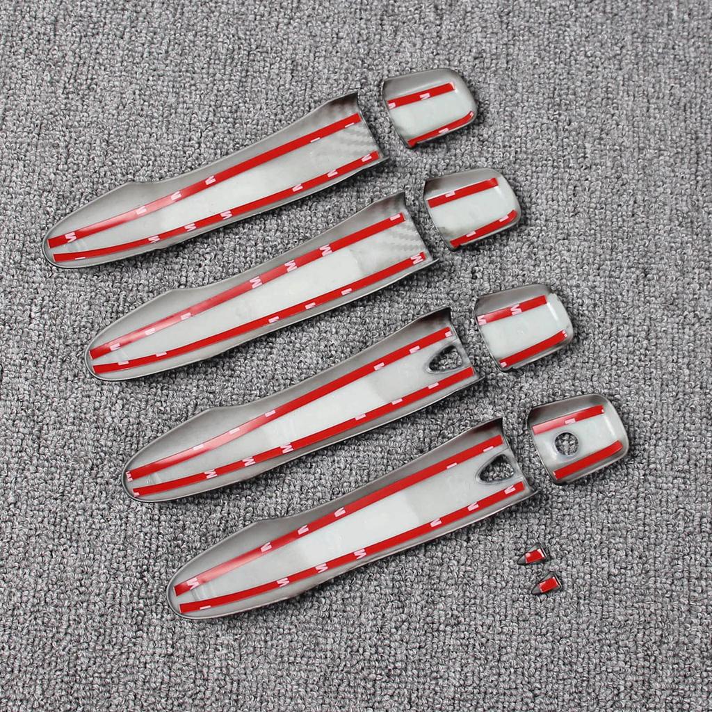 RUIQ Nissan KICKS P15 Внешняя крышка наружной дверной ручки Ручка полного типа Nissan KICKS Эксклюзивный дизайн Кнопка ввода ключа Углеродное волокно черного цвета